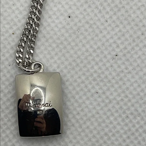 Miansai Enzo Necklace Sterling Silver Black Enamel - Picture 3 of 4